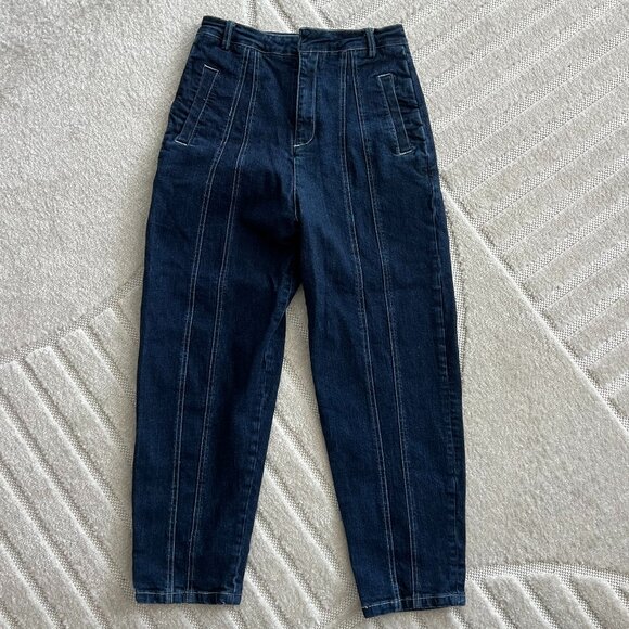 Urban Revivo High Rise Petite Slim Dark Wash Jean, in size USA 6 - Picture 1 of 5